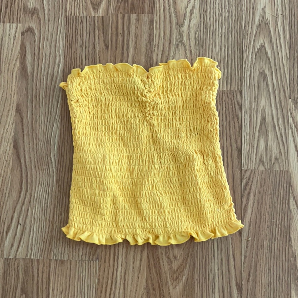 Yellow tube top